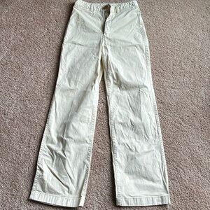 Wide leg cream pants in tall length
